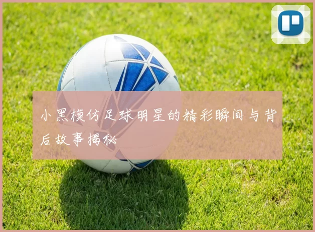 小黑模仿足球明星的精彩瞬间与背后故事揭秘